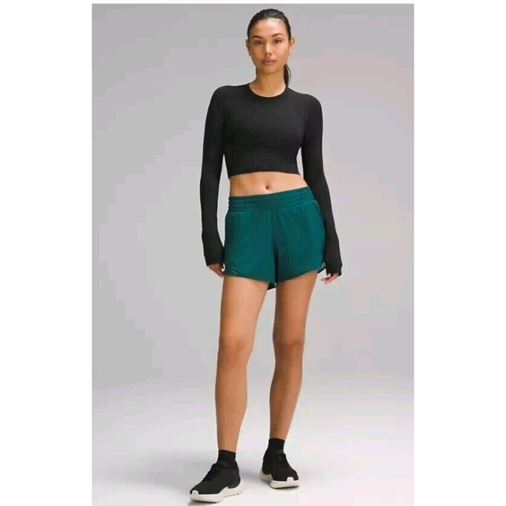 lululemon swiftly tech long sleeved black crop